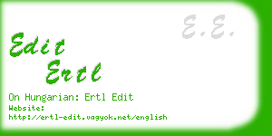 edit ertl business card